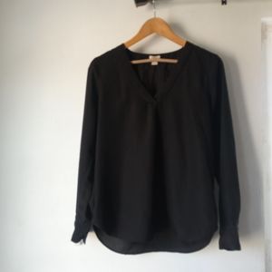 J.Crew Factory S Black Blouse